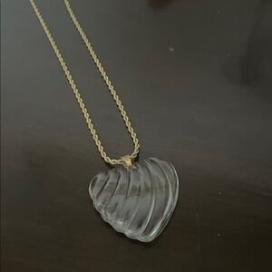 Baccarat heart pendant